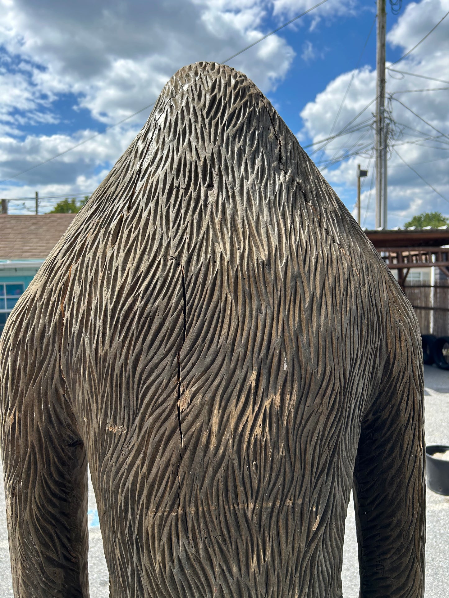 7 ft. Wood Carved Bigfoot