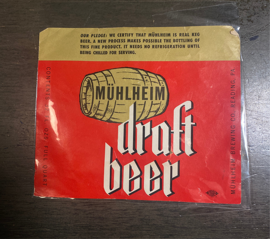 Muhlheim Beer Bottle Label