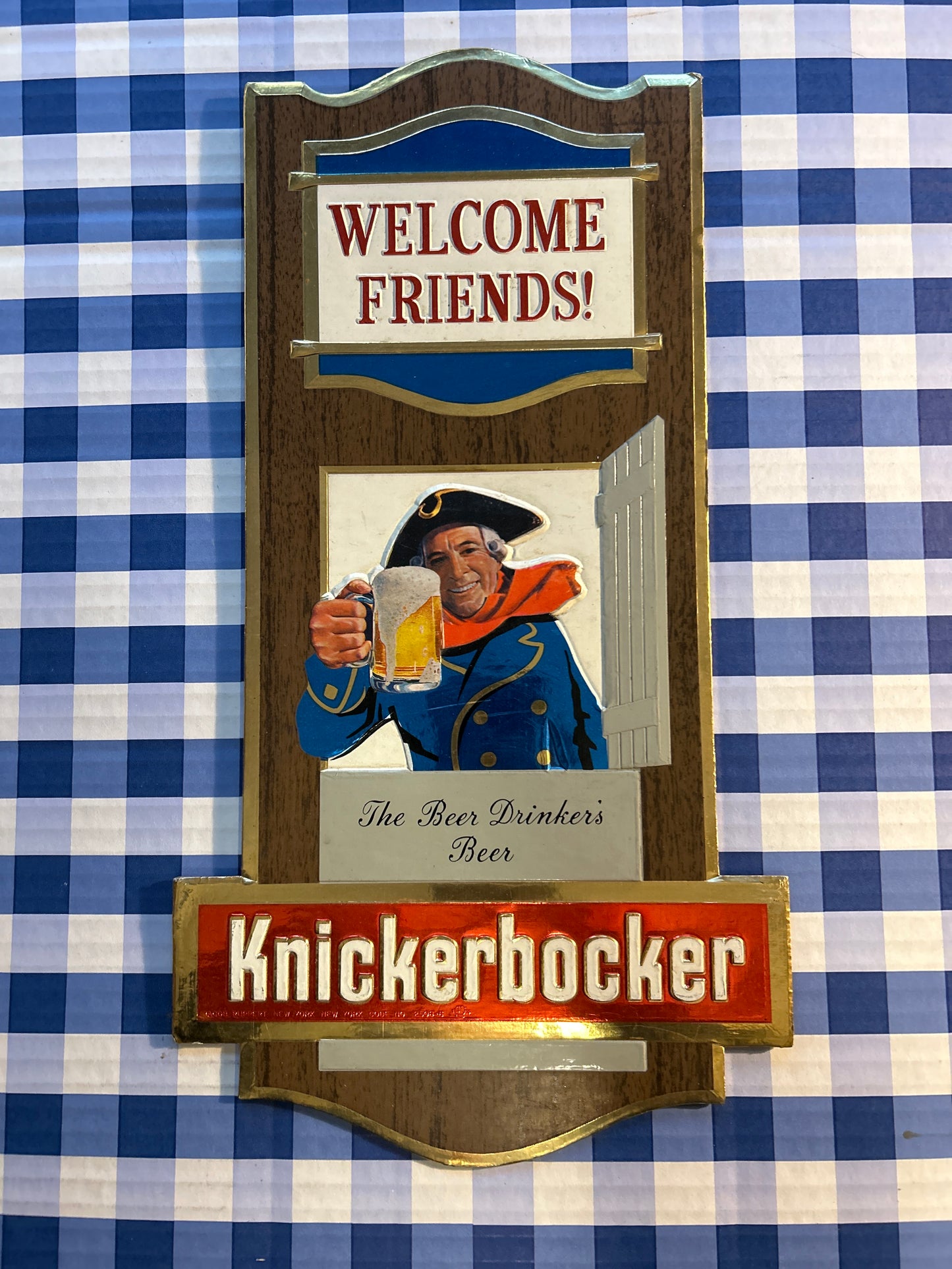 Knickerbocker Beer Cardboard Sign-15”