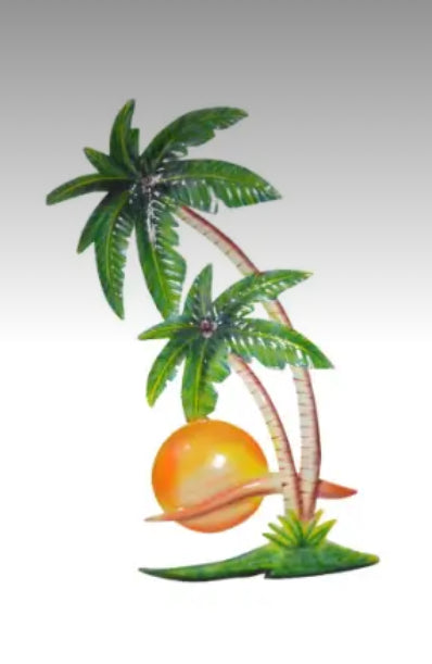 Metal Palm Tree W/Coconuts