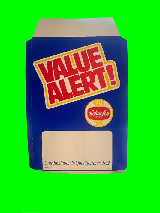 Schaefer Beer Value Alert Advertising Ephemera