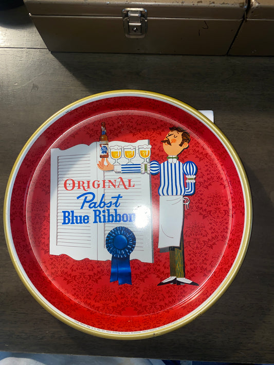 Pabst blue ribbon beer tray