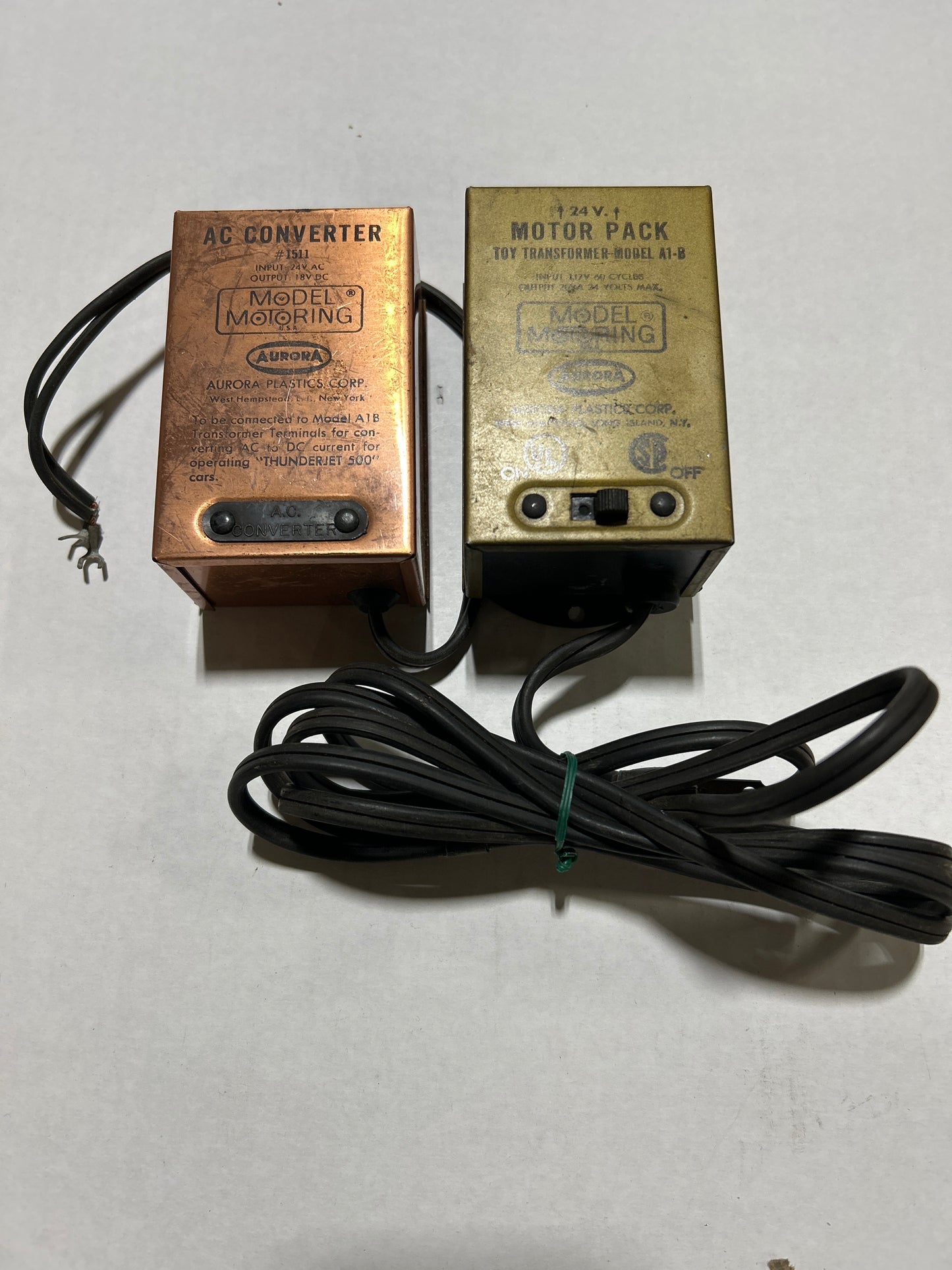 Aurora Model Motoring DC Motor Pack Transformer-#A1-B with AC Converter #1511