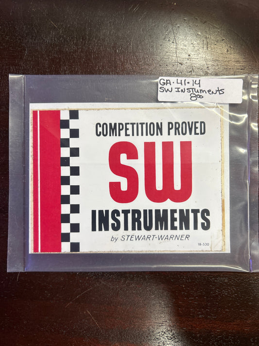Competition Proven SW Instruments