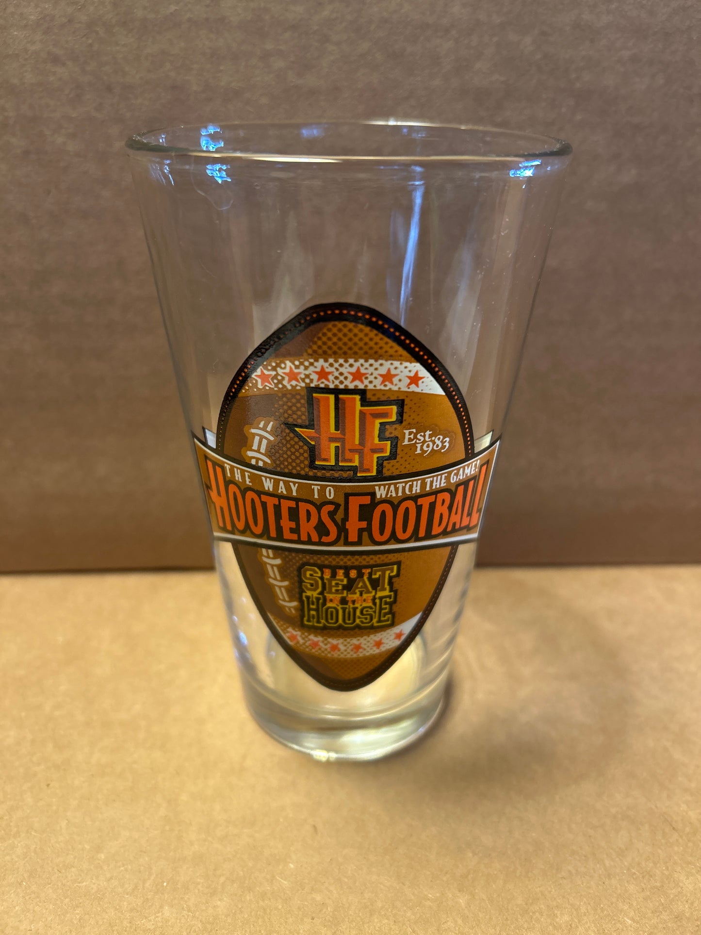 Hooter’s Football Beer Glass