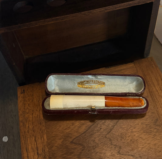 Genuine Meerschaum Two Tone Cigar Or Cigarette Holder