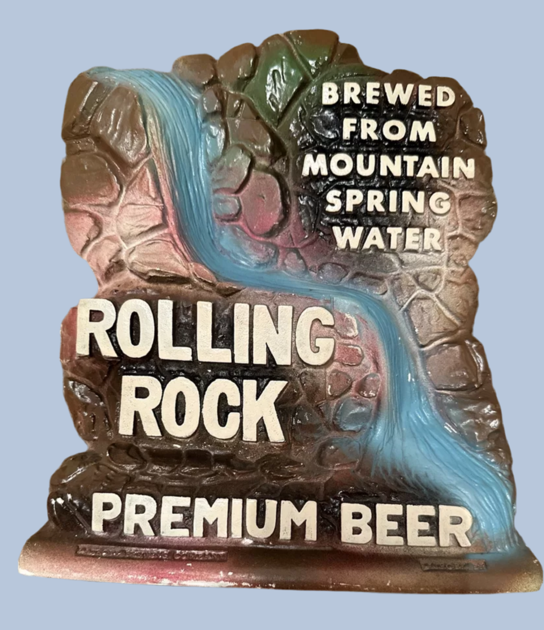 Rolling Rock Mountain Spring Water Sign