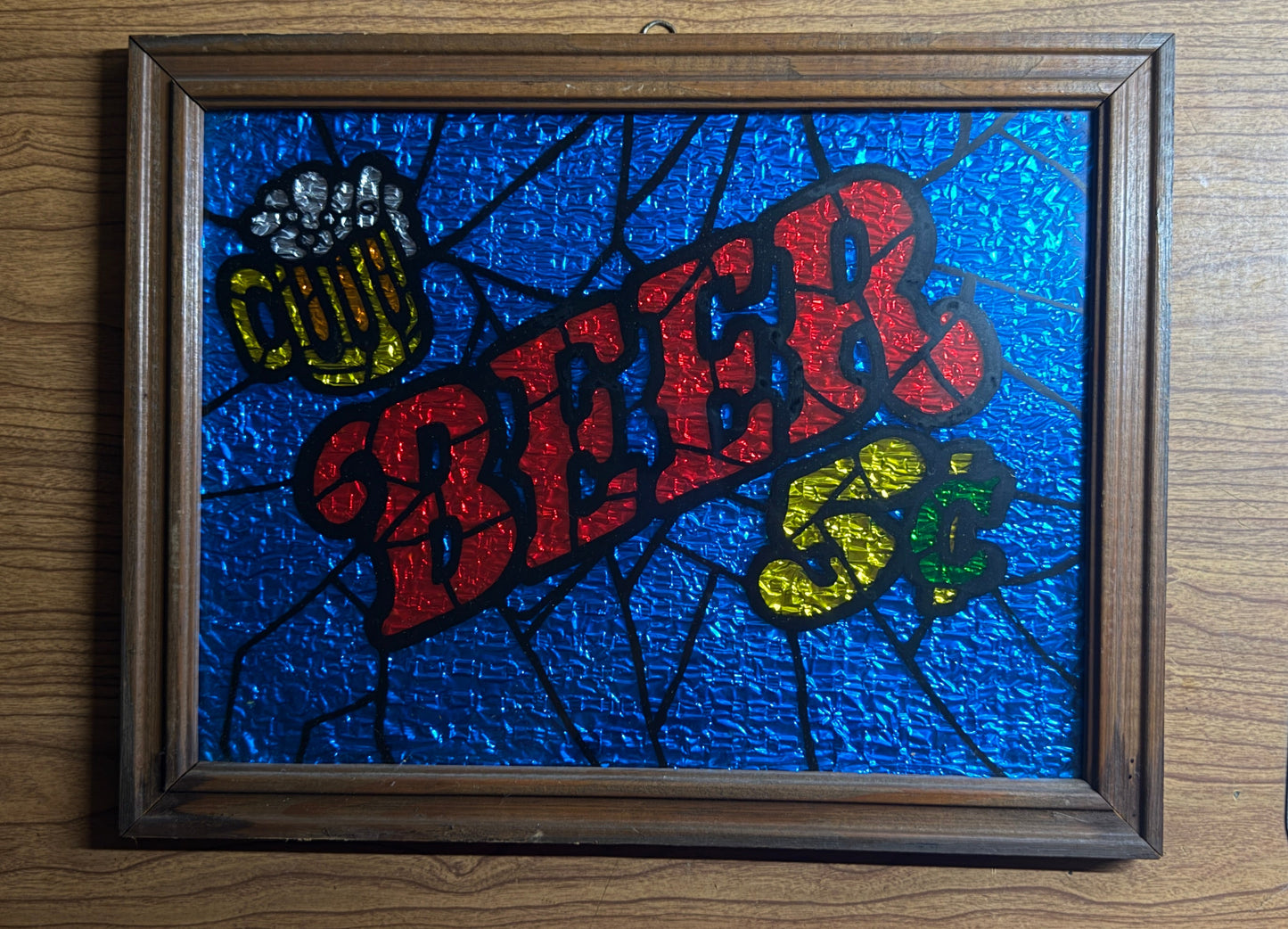 Faux Stain Glass Beer Sign