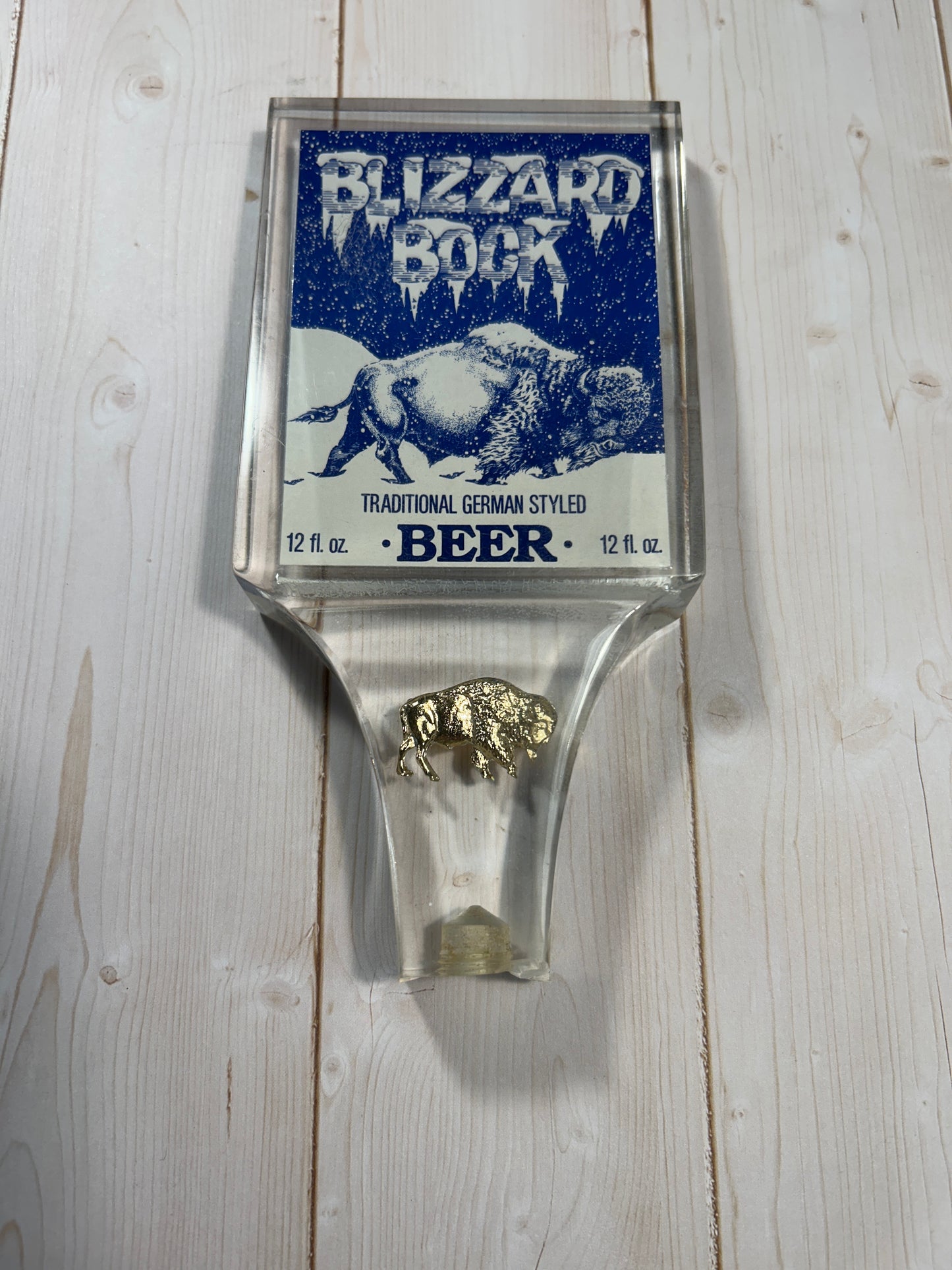 Blizzard Bock Acrylic Tap Handle
