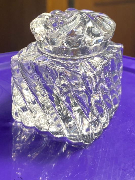 Glass Inkwell Round Glass Top