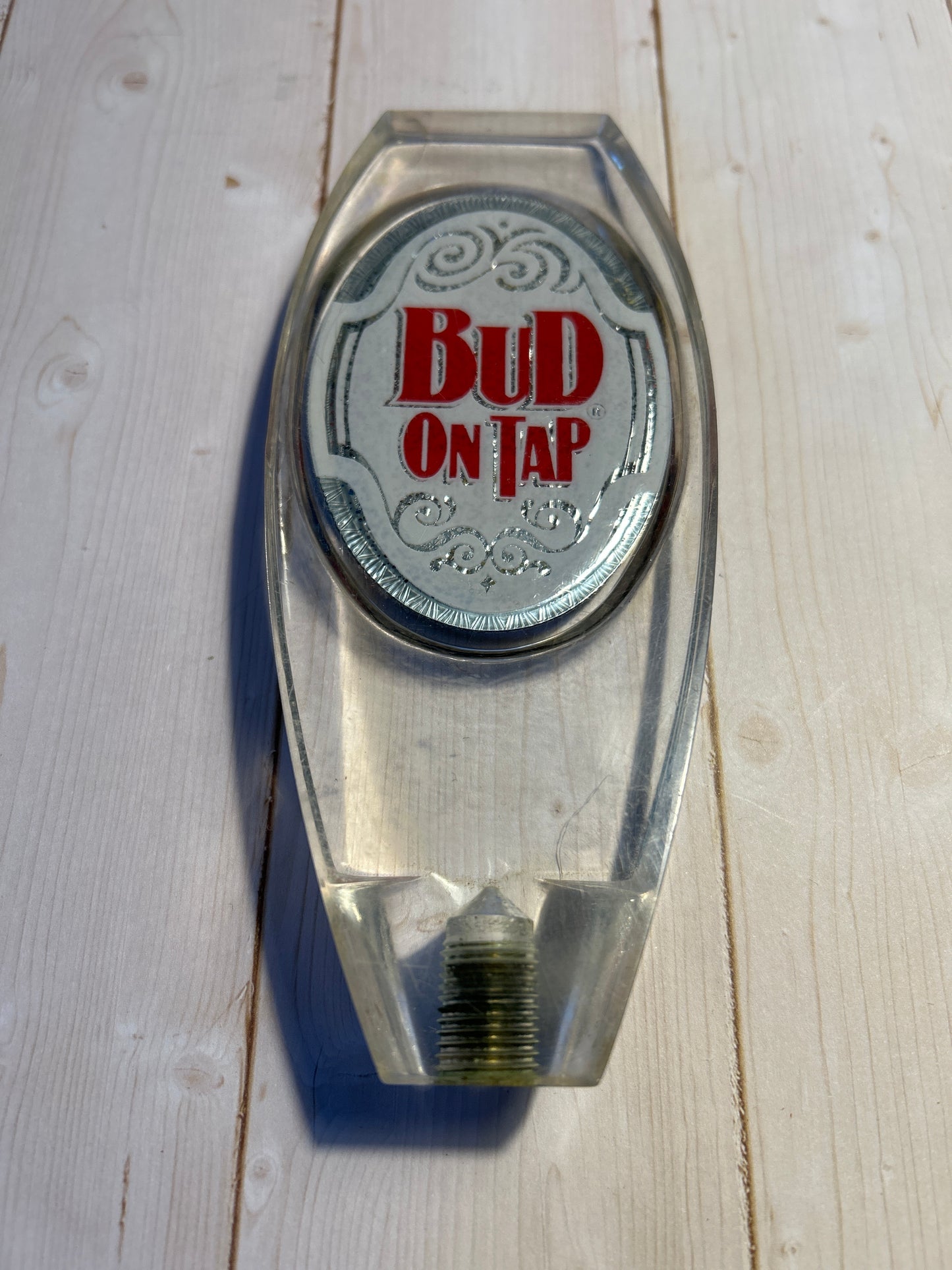 Budweiser Acrylic Tap Handle w/Faux Stained Glass Look