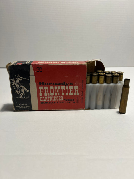 Hornady Frontier Ammo Box w/20 Empty Brass Cases