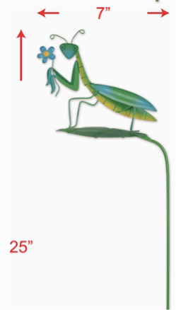 Praying Mantis Garden Pick