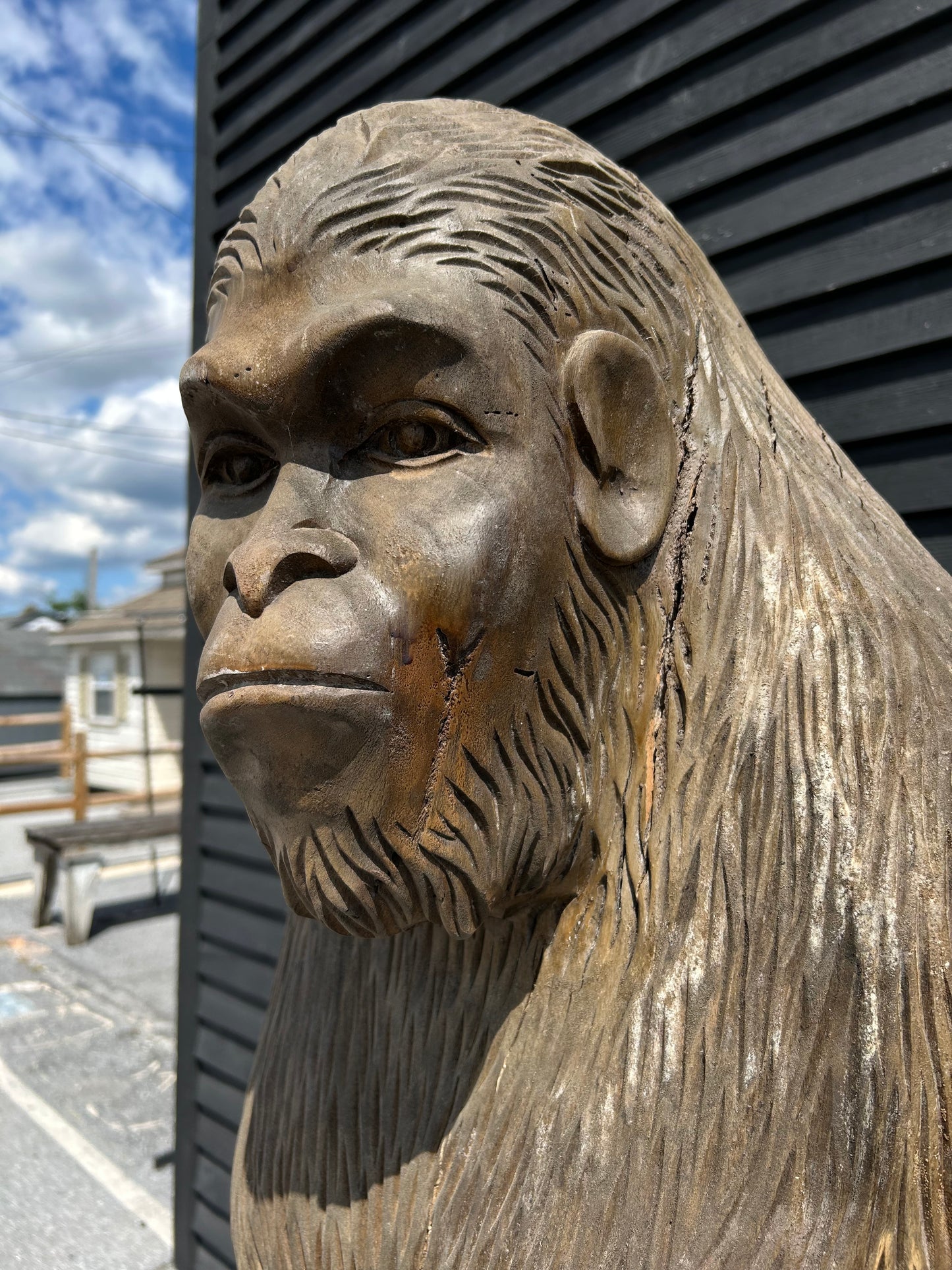 7 ft. Wood Carved Bigfoot