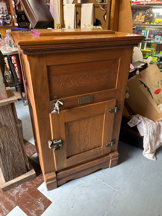 Antique Oak “Challenge” Ice Box