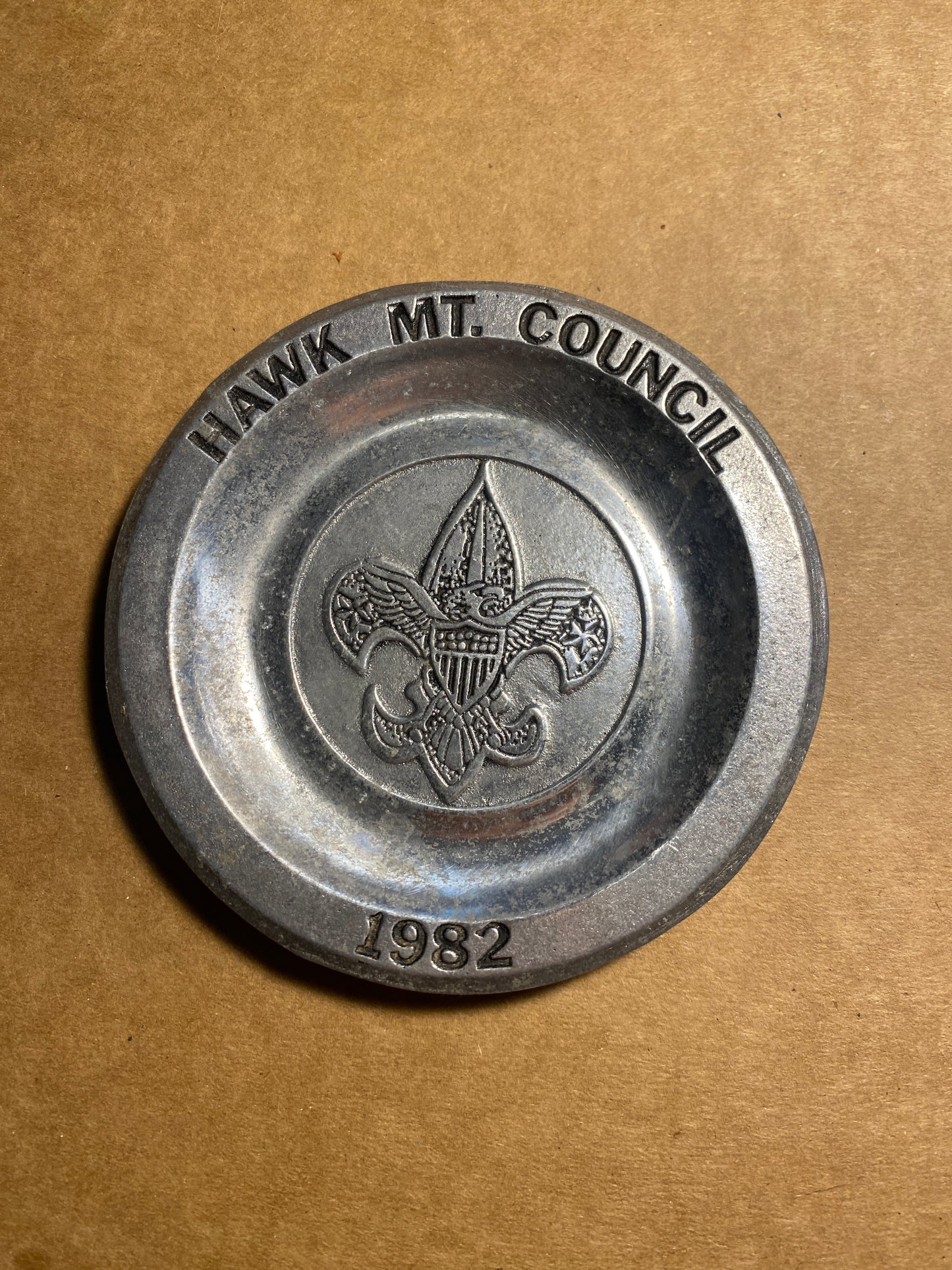 Hawk Mt Council Pewter Tray