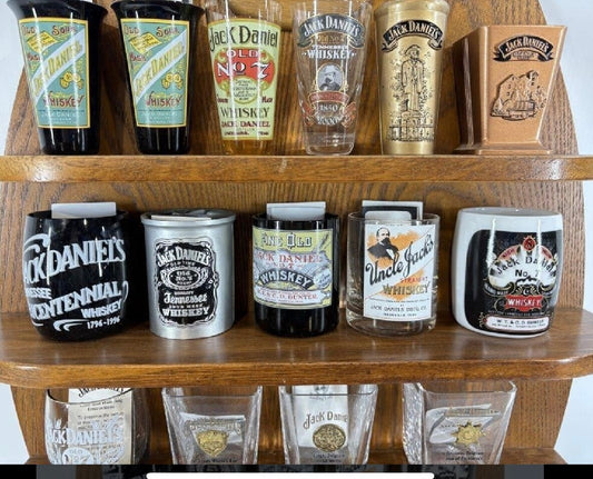 Jack Daniel’s 2002 Limited Edition Shot Glasses(18) w/Display Rack