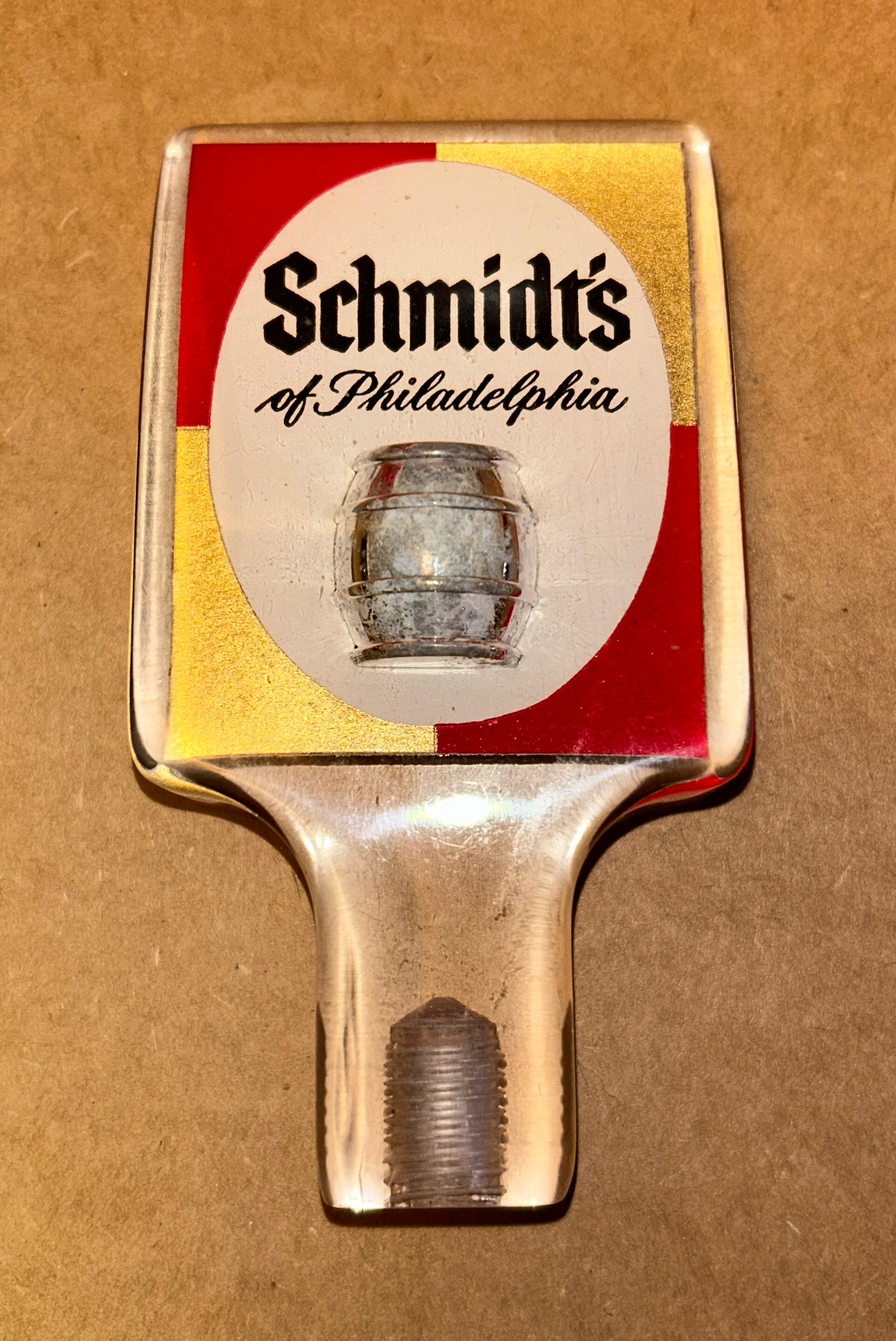 Schmidt’s Beer Acrylic Tap Handle