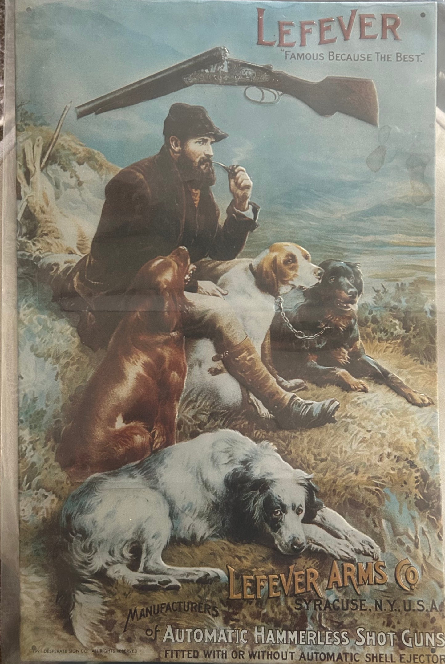 LEFEVER ARMS TIN SIGN