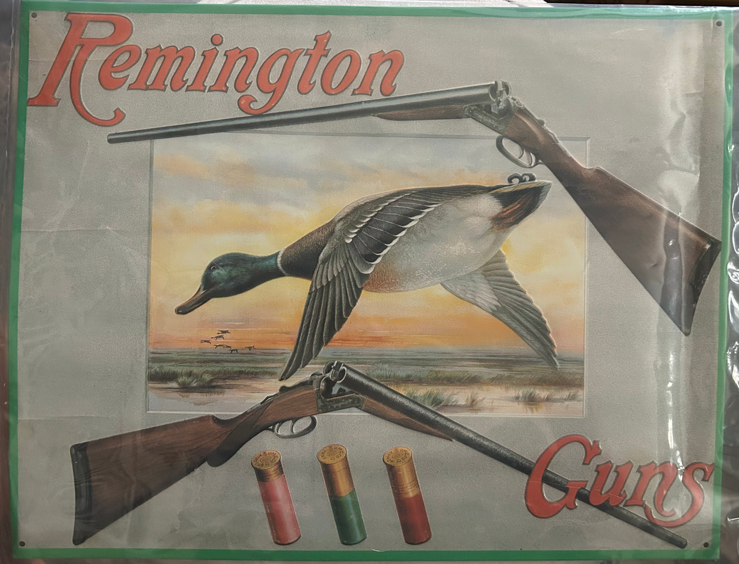 REMINGTON GUNS TIN SIGN