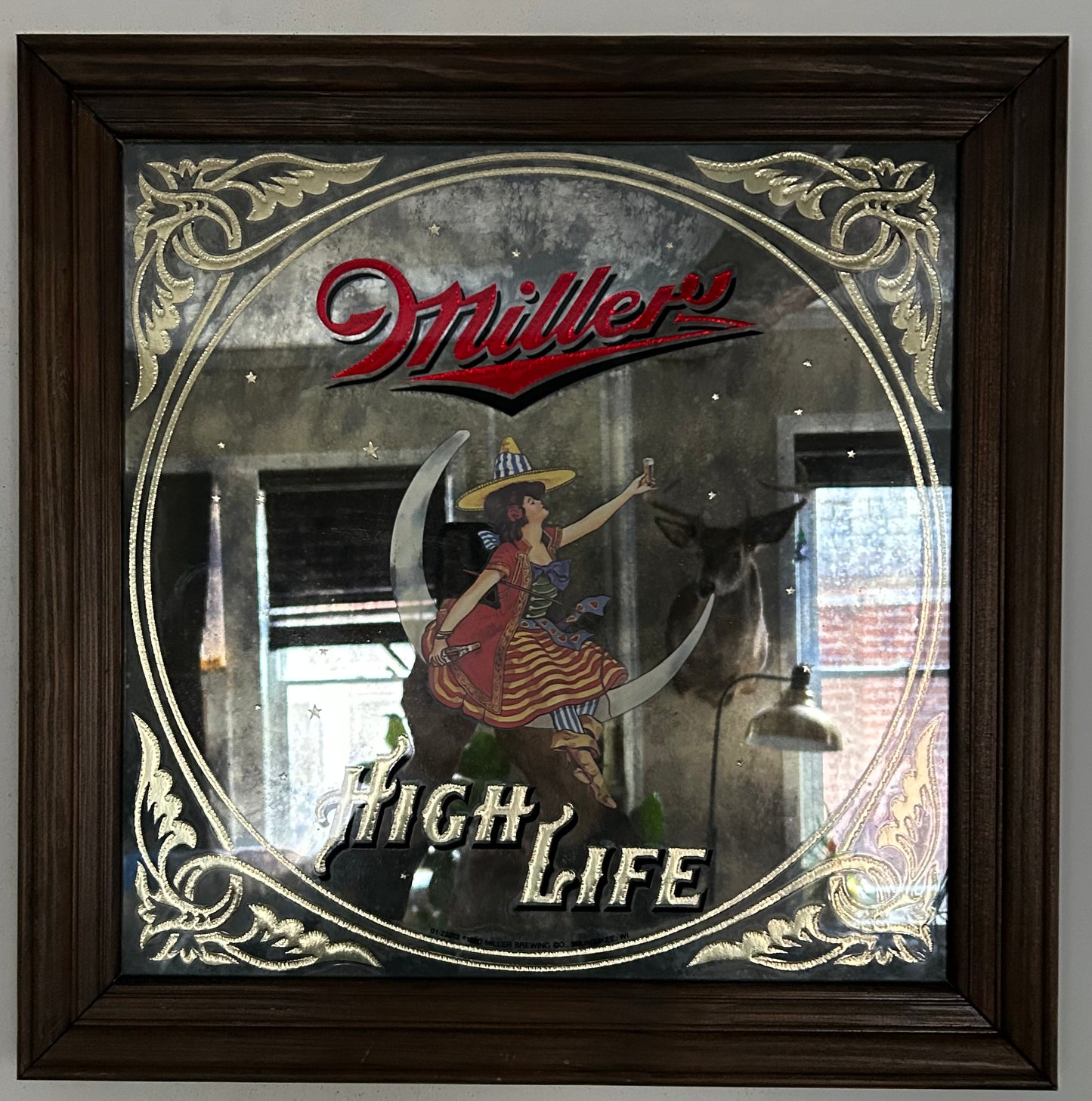 Miller High Life Framed Advertising Mirror
