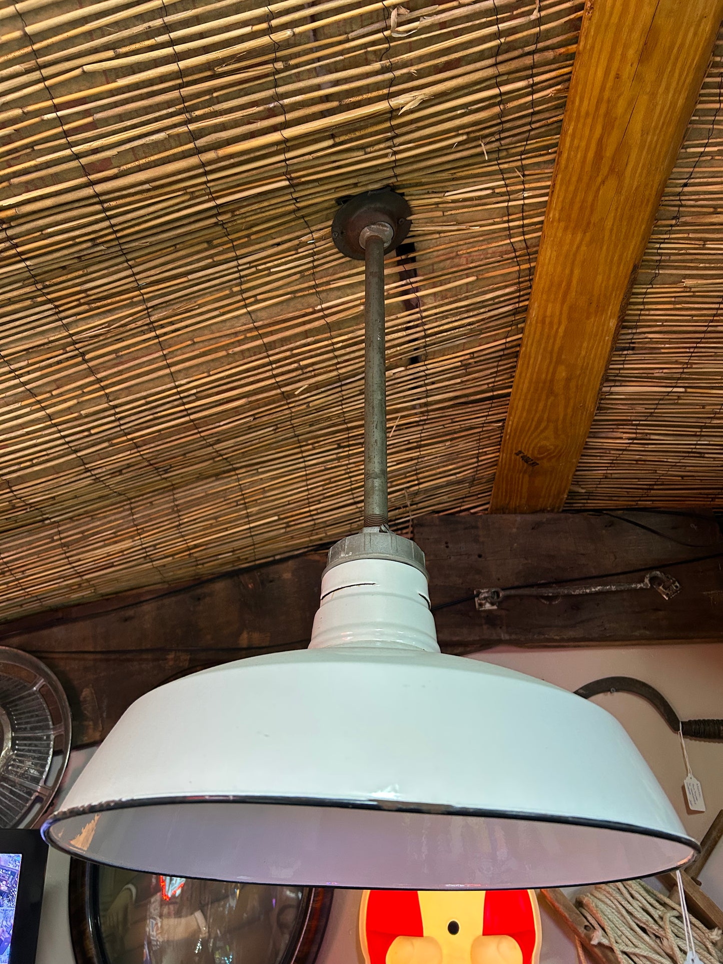Industrial/Gas Station Porcelain Lamp Shade