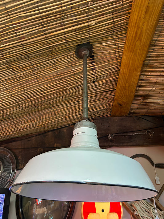 Industrial/Gas Station Porcelain Lamp Shade