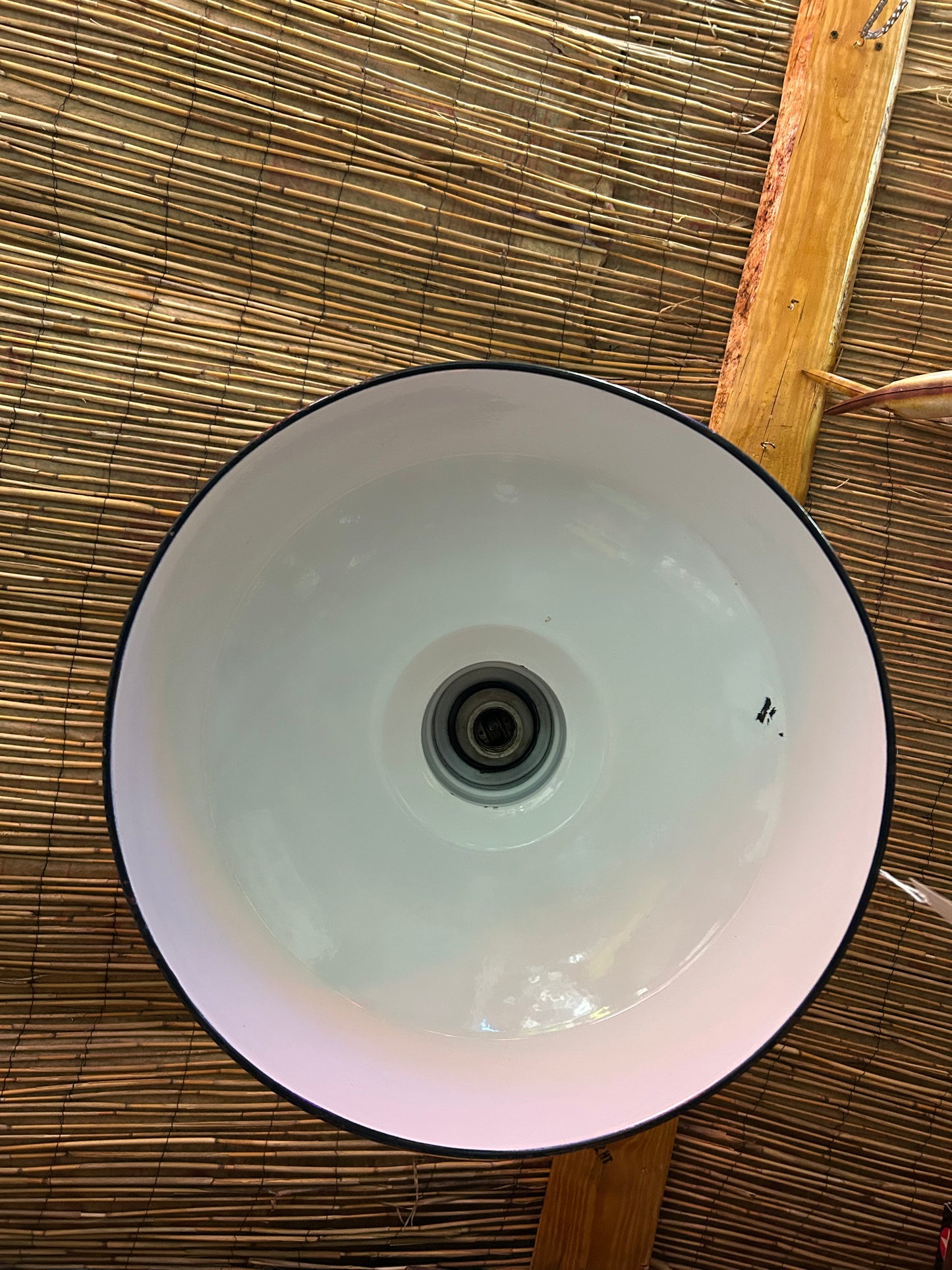 Industrial/Gas Station Porcelain Lamp Shade