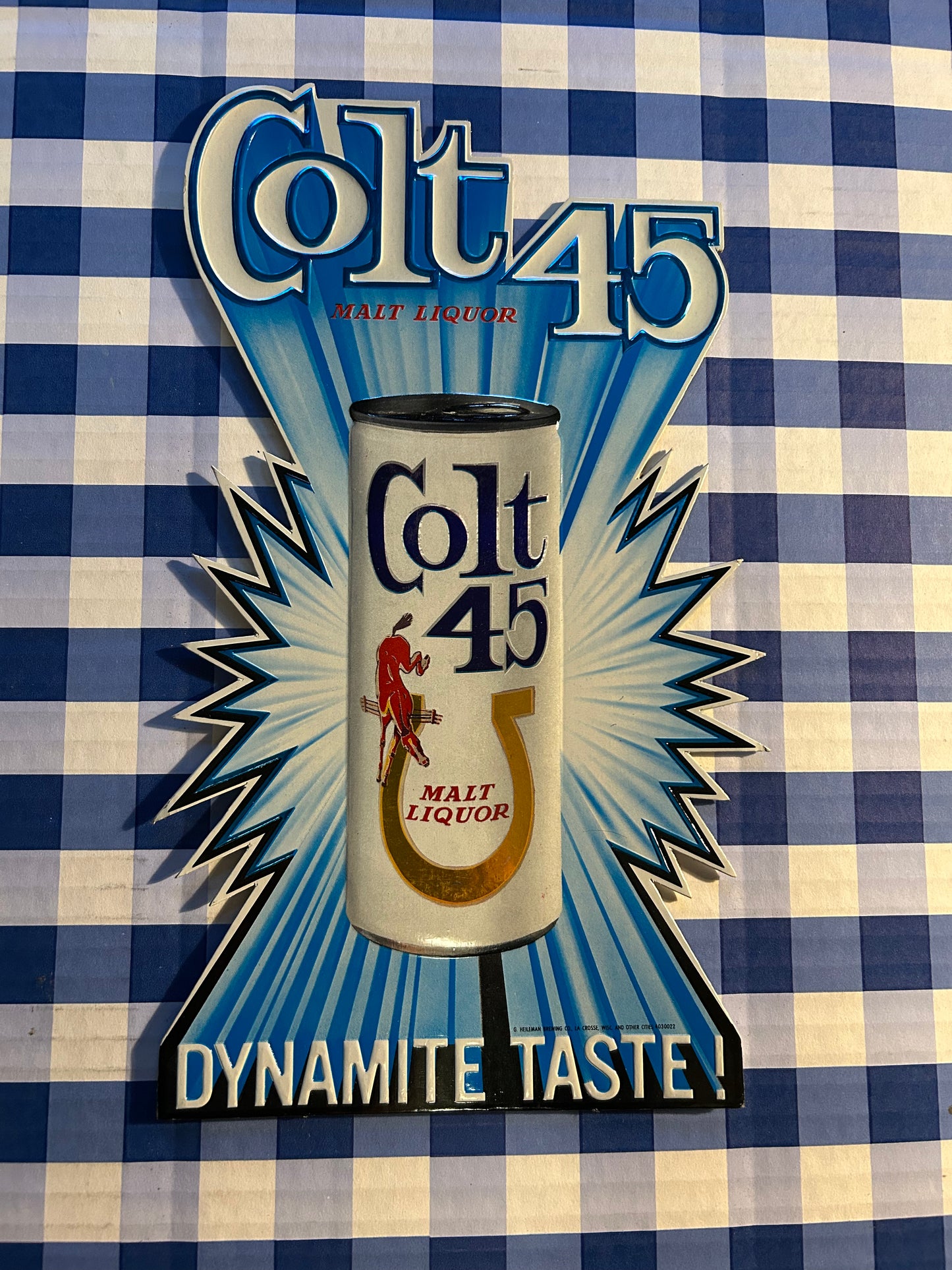 Colt 45 Beer Cardboard Sign-Can-11.5”