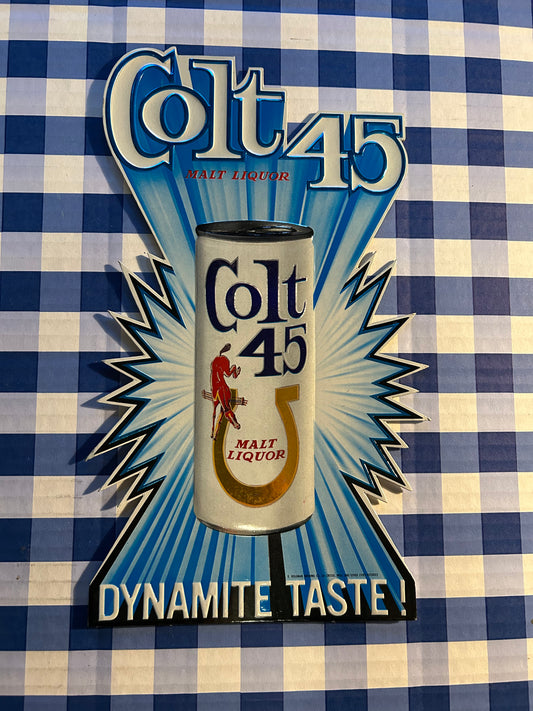 Colt 45 Beer Cardboard Sign-Can-11.5”