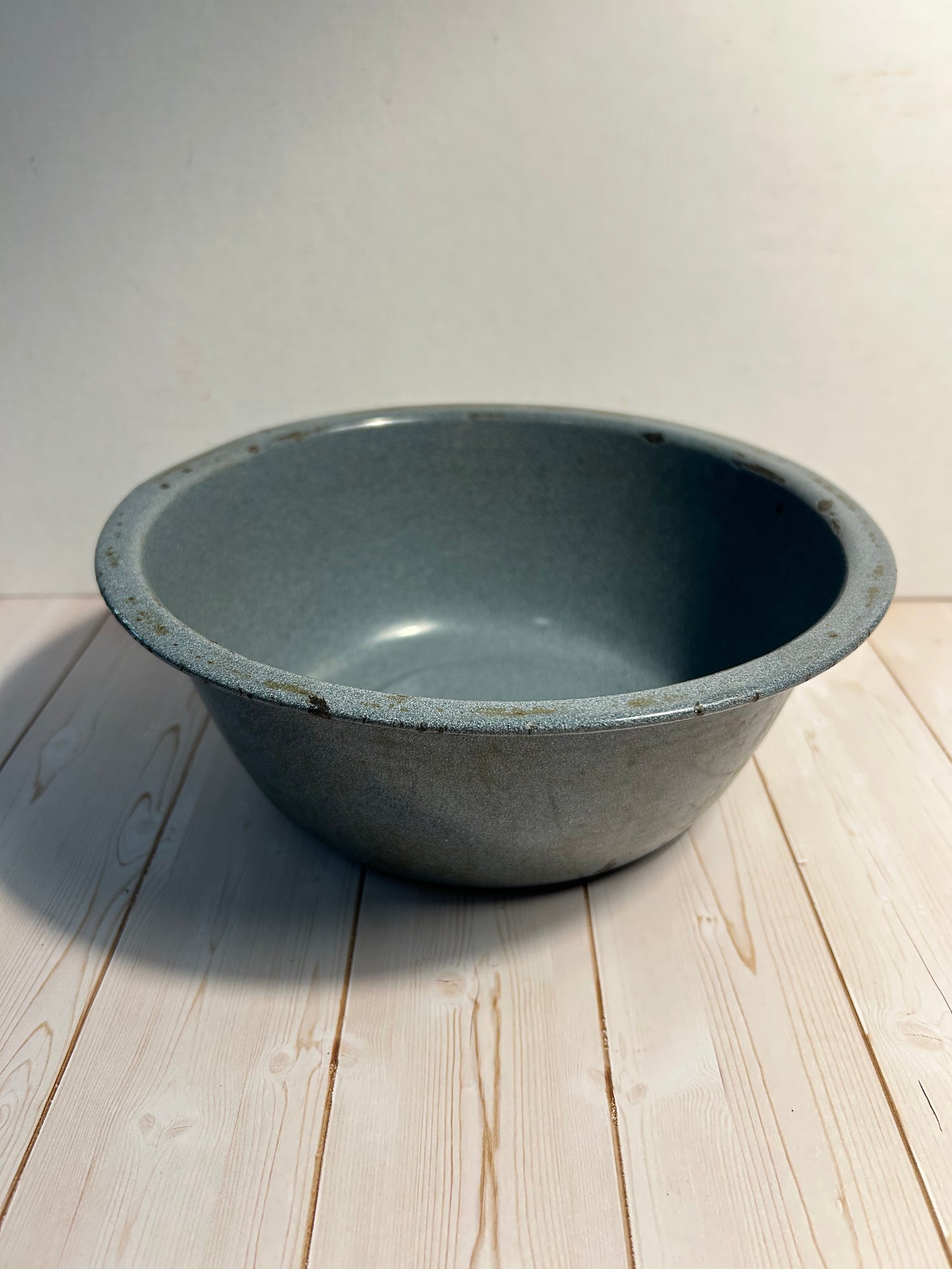Blue Speckled Enamelware Bowl
