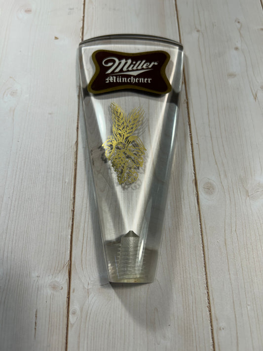Miller Munchener Acrylic Tap Handle w/Black Label