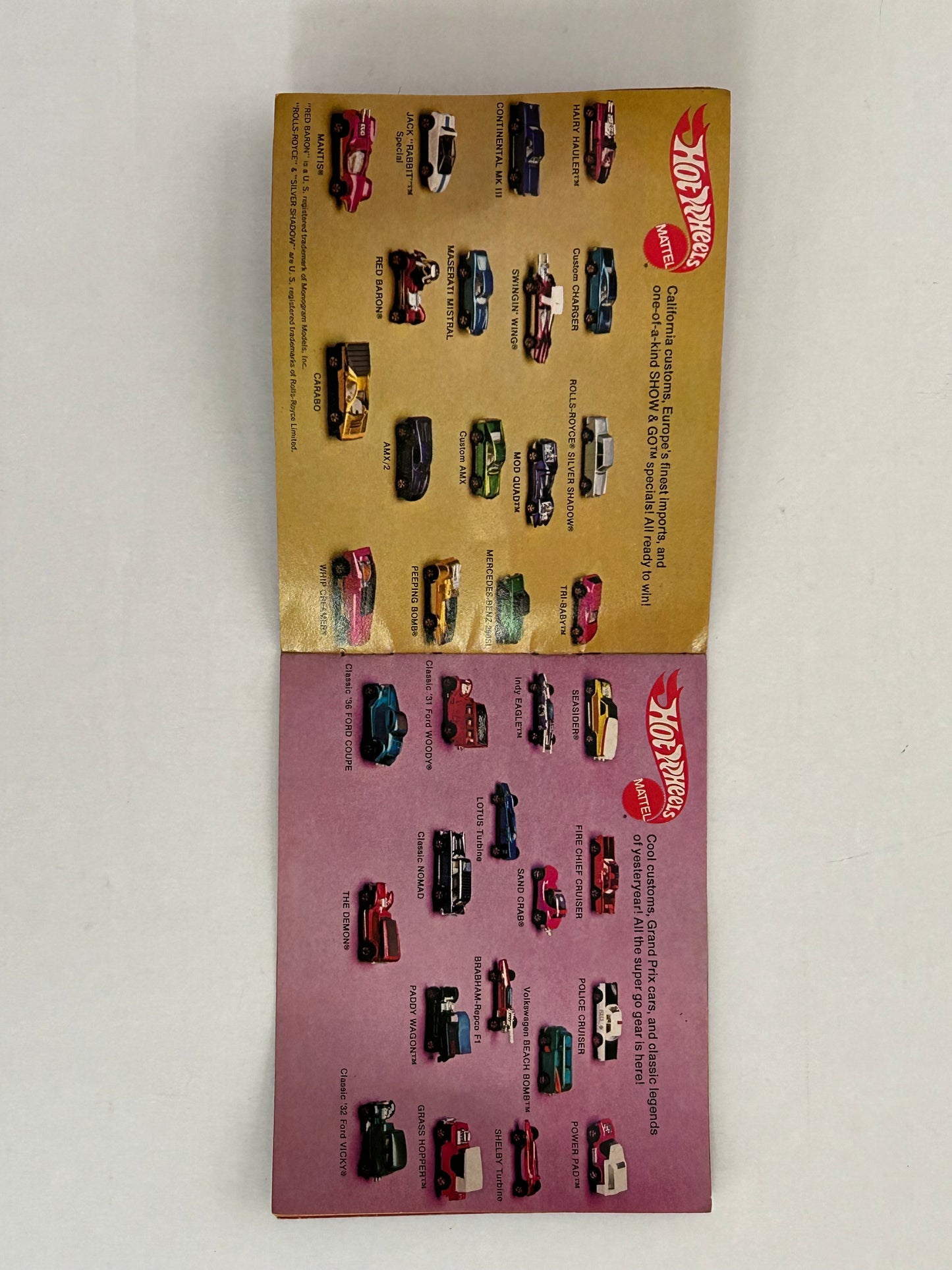 Mattel Wheels and Wings 1971 International Collector’s Catalog