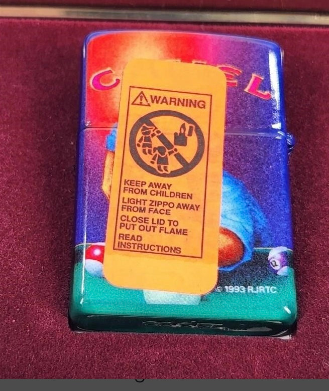 Joe Camel Shooting Pool Zippo Lighter