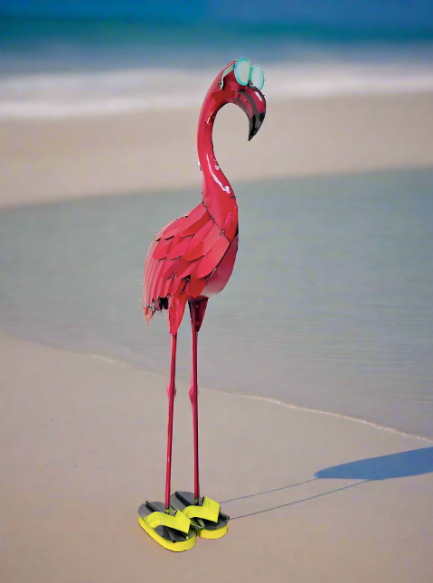 46"Flamingo W/Sunglasses & Flip Flops