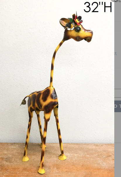 Giraffe With Crown Of Flowers