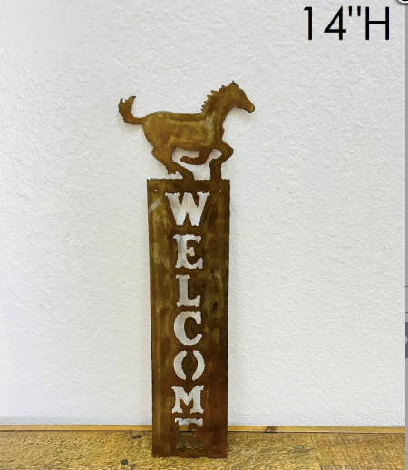 Rustic Horse Welcome Sign