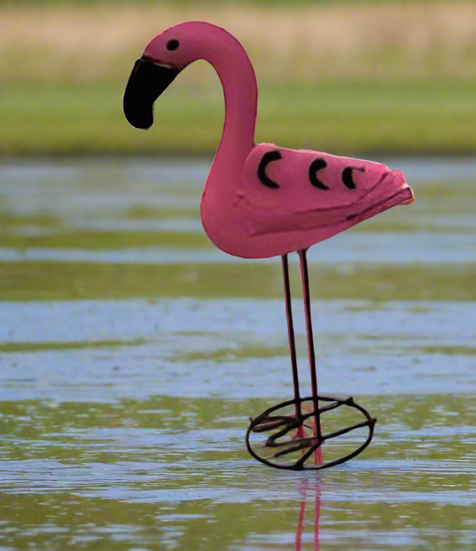 Small Tin Flamingo / Hot Pink 23"