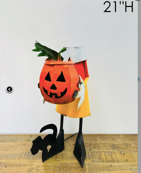 Headless Candy Corn Pumpkin