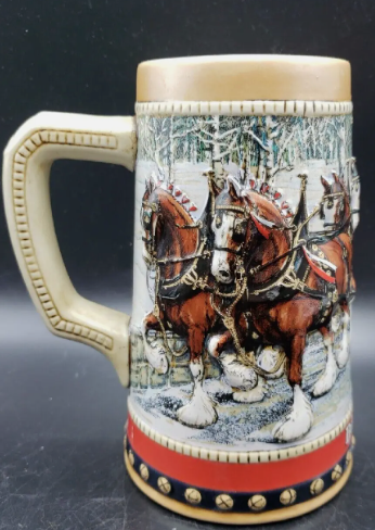 1988 Anheuser Bush Clydesdales Horse Beer Stein