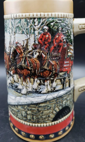 1988 Anheuser Bush Clydesdales Horse Beer Stein