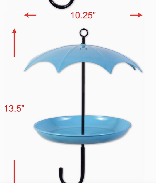 Blue Umbrella Bird Feeder