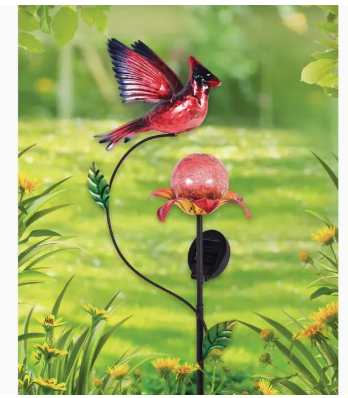 Cardinal Solar Stake