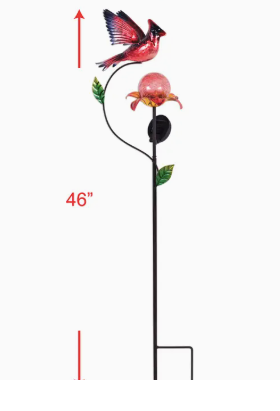 Cardinal Solar Stake