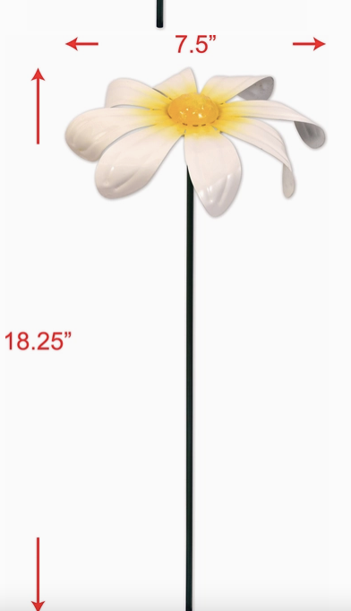 Small White Daisy Spinner