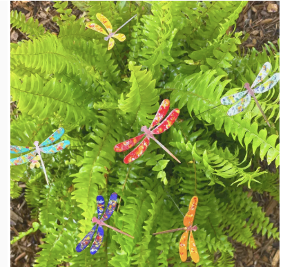 Medium Copper Enamel Dragonflies