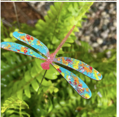 Medium Copper Enamel Dragonflies