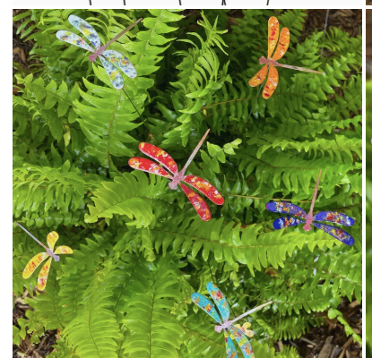 Medium Copper Enamel Dragonflies