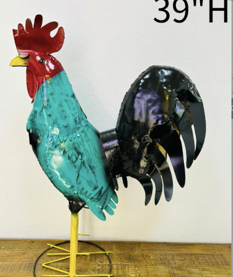Turquoise Rooster 39"