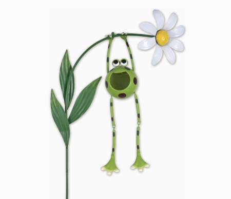 Frog Flower Stake
